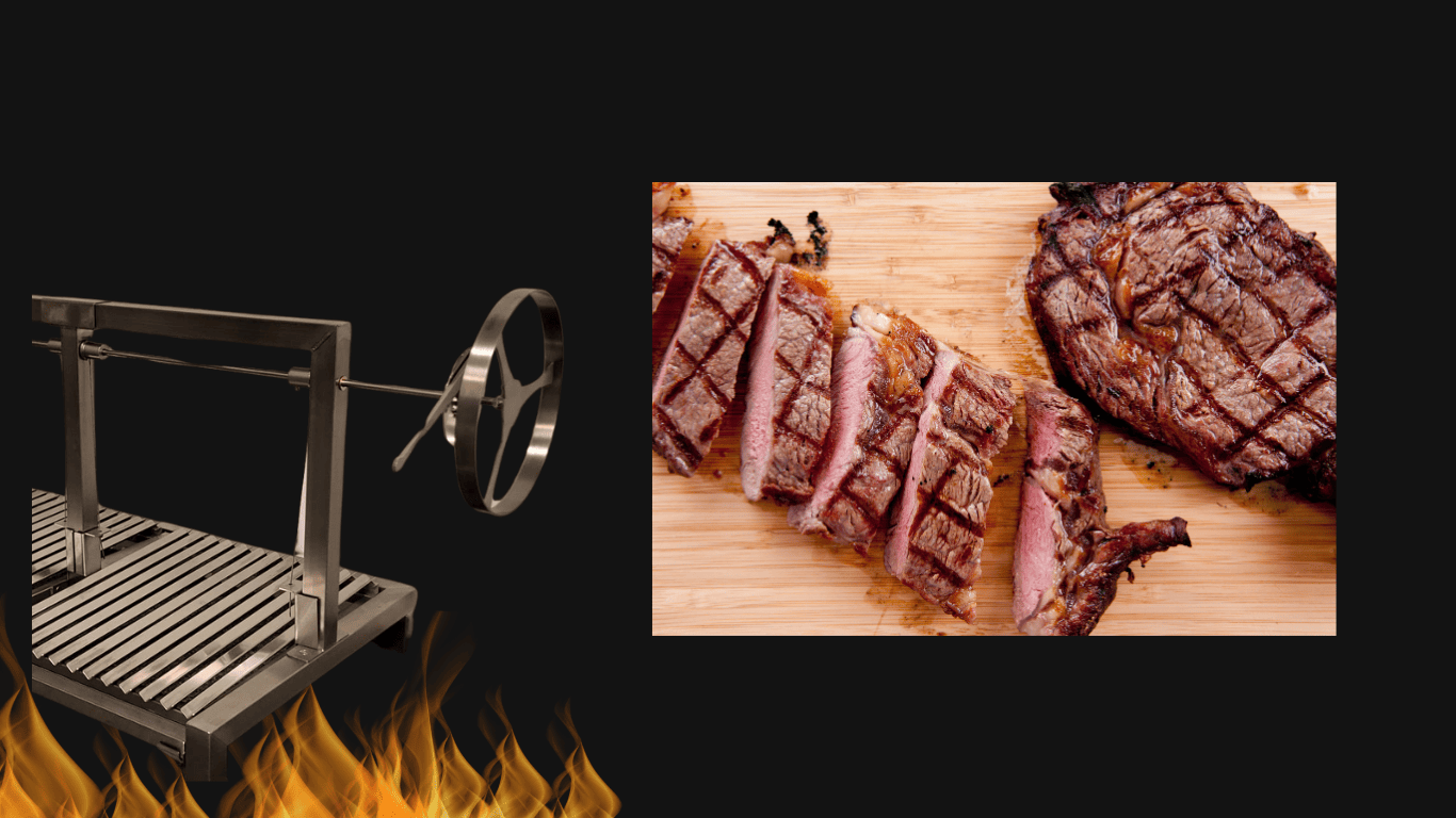 Tomahawk Steak auf den Holzkohlegrill und offenem Feuer